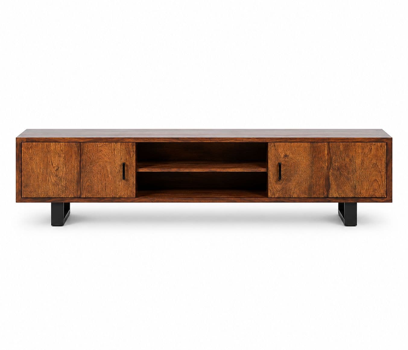 Image 4 for Live Edge TV Cabinet Solid Acacia Wood Leg MS Metal