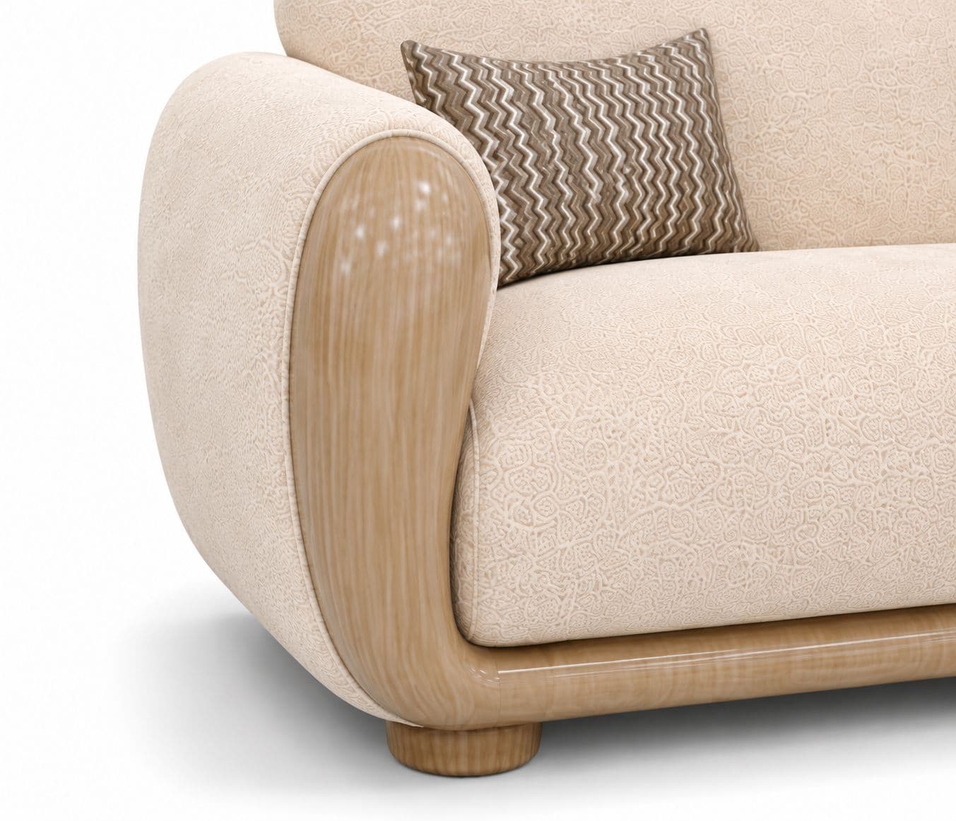 Image 3 for Enzo 3+2+2 Seater With Solid Rock Wood And High Gloss Fibre Coating (BWD)(HYD)(RCH SW)
