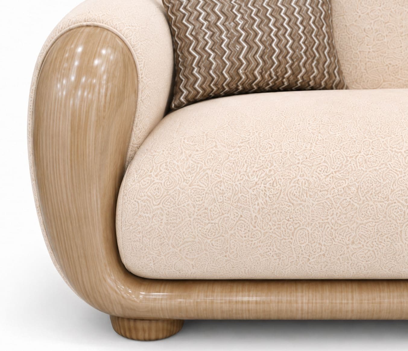 Image 4 for Enzo 3+2+2 Seater With Solid Rock Wood And High Gloss Fibre Coating (BWD)(HYD)(RCH SW)