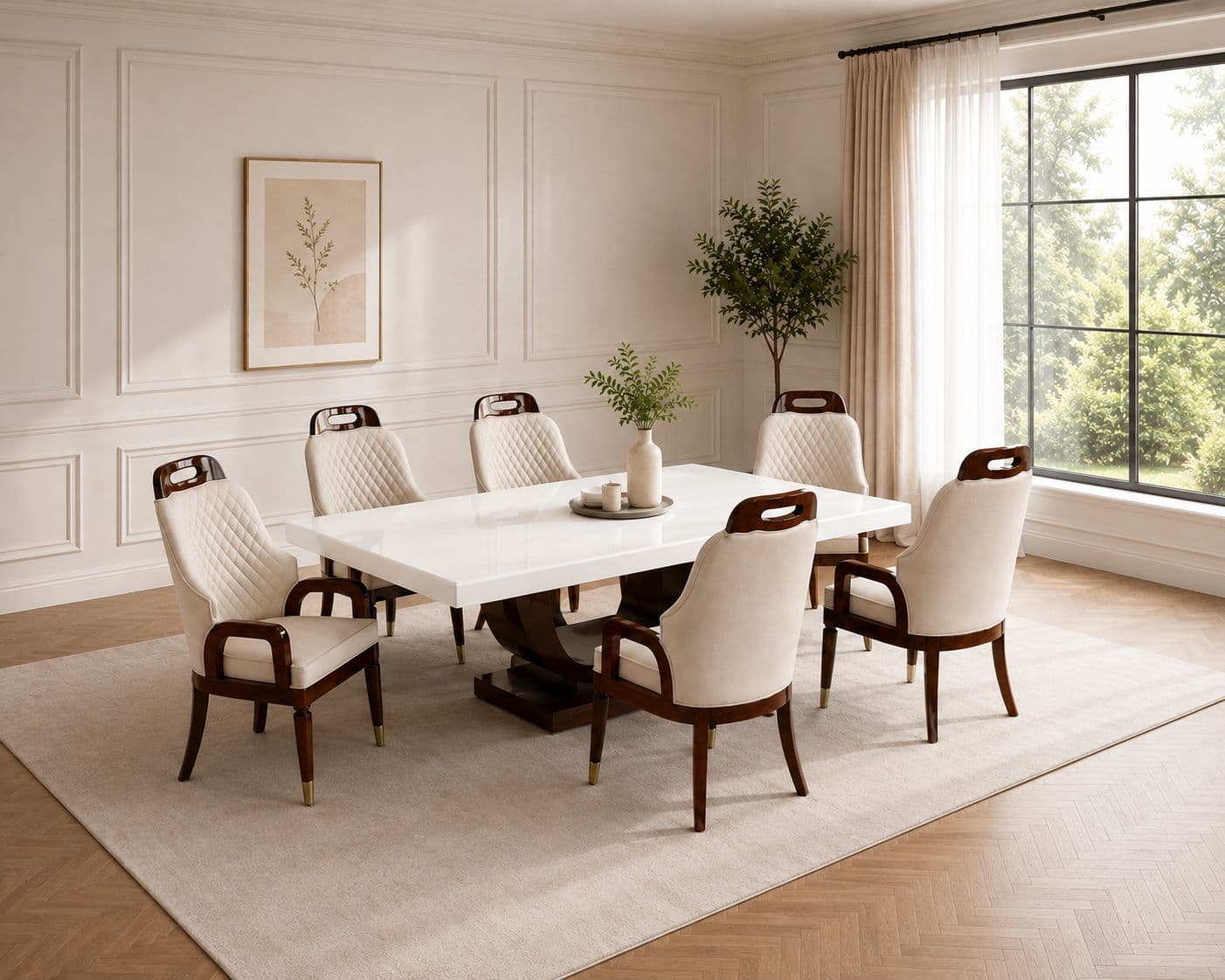 Image 1 for Turkey Handle 1+6 Seater Dining Set ( RCH TD)(OWD)