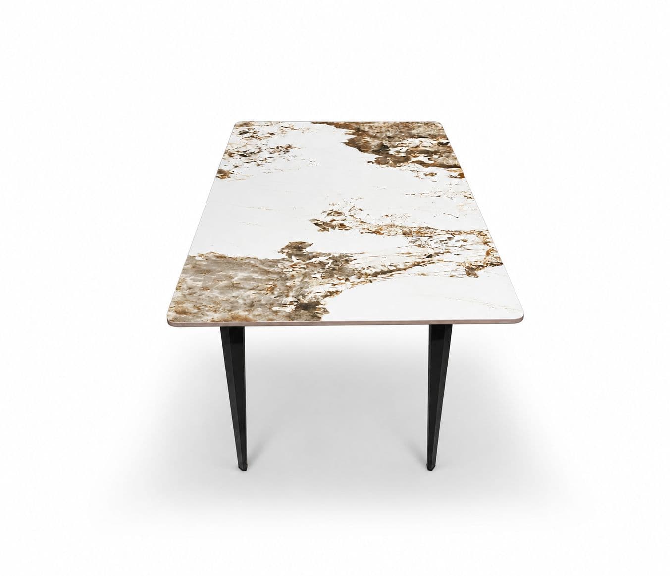 Image 5 for C065 Dining Table 160*90 Ceramic Top And Base Metal (WH)