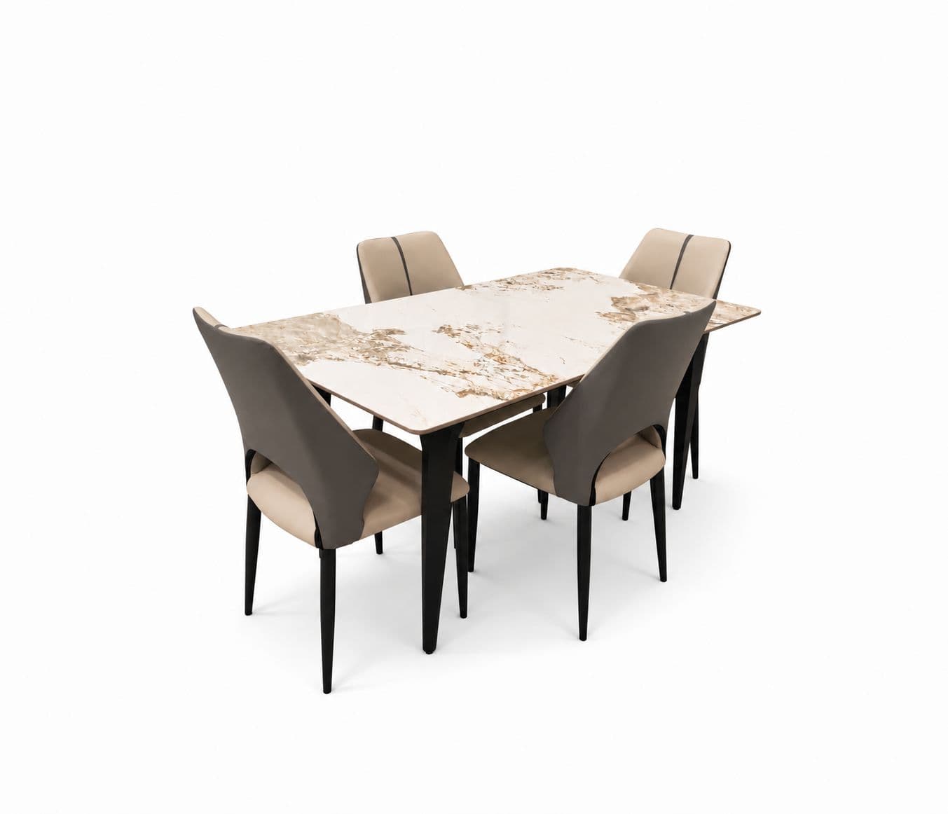 Image 4 for Dining Table 1+4 Seater C065+ Chair 99 Top Ceramic Chair And Base Metal (BTM)