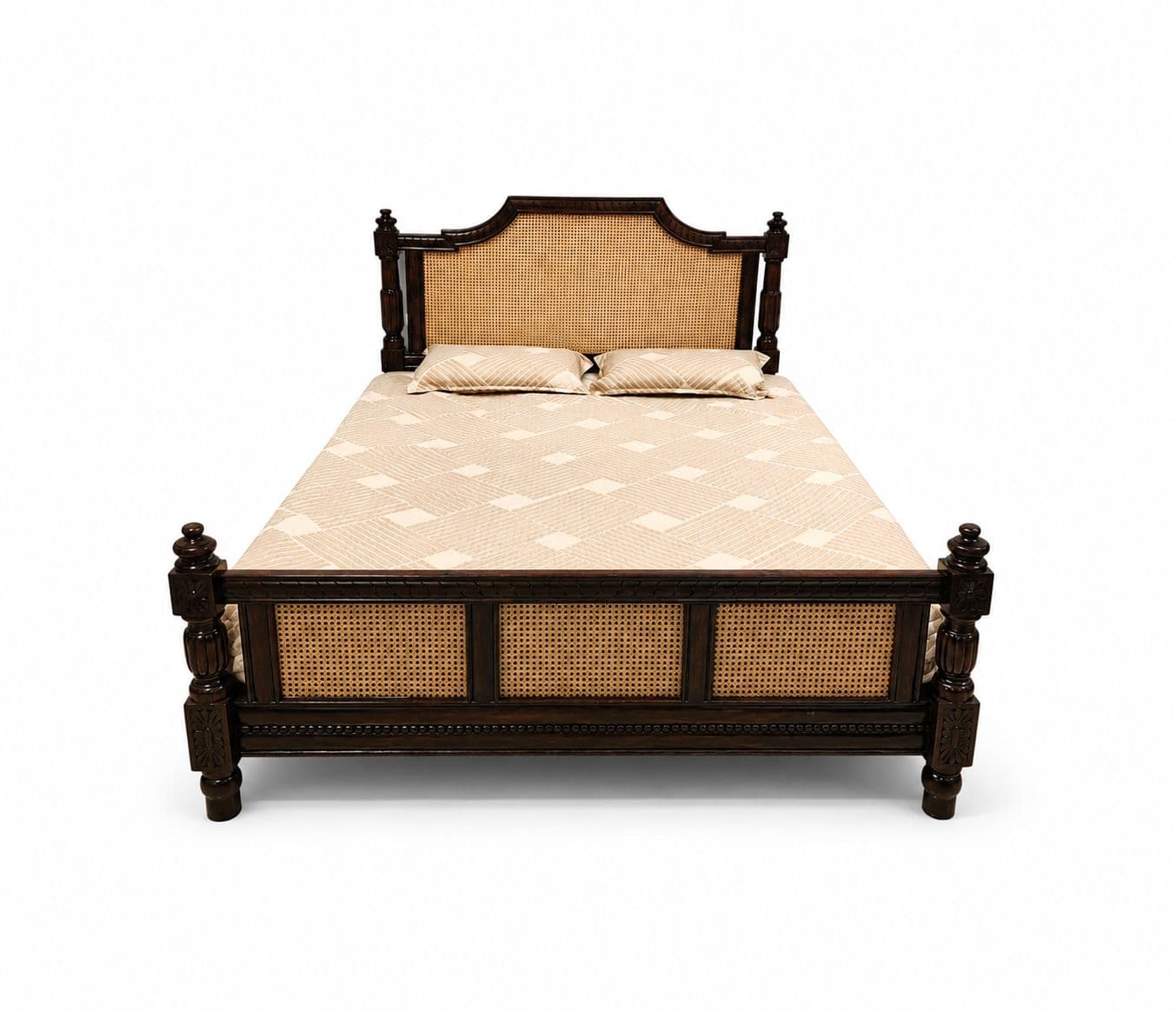 Image 4 for Surya Cot Queen Size 60x78 Without Storage Solid Sheesham (BTM)