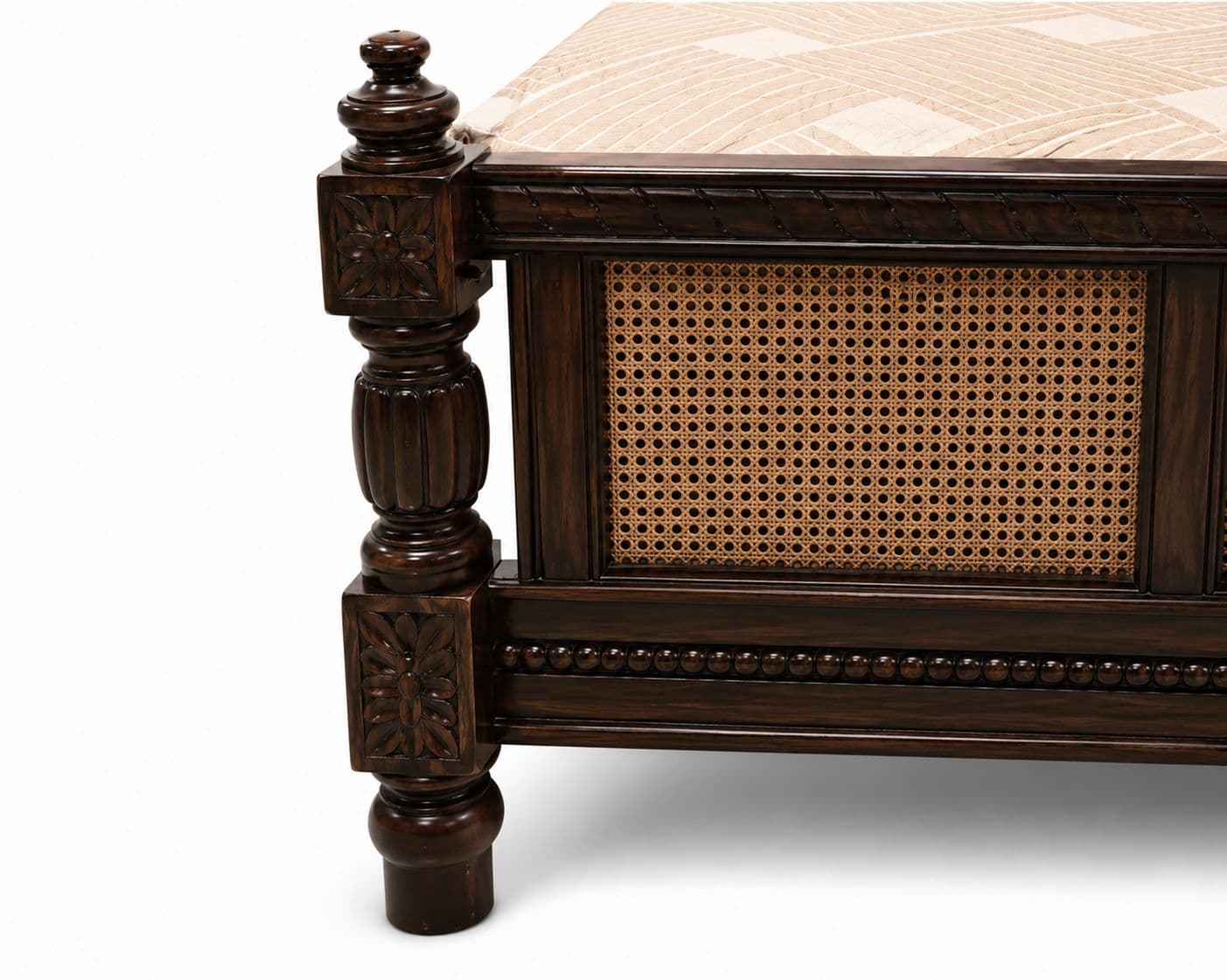 Image 4 for Surya Cot Queen Size 60x78 Without Storage Solid Sheesham (BTM)