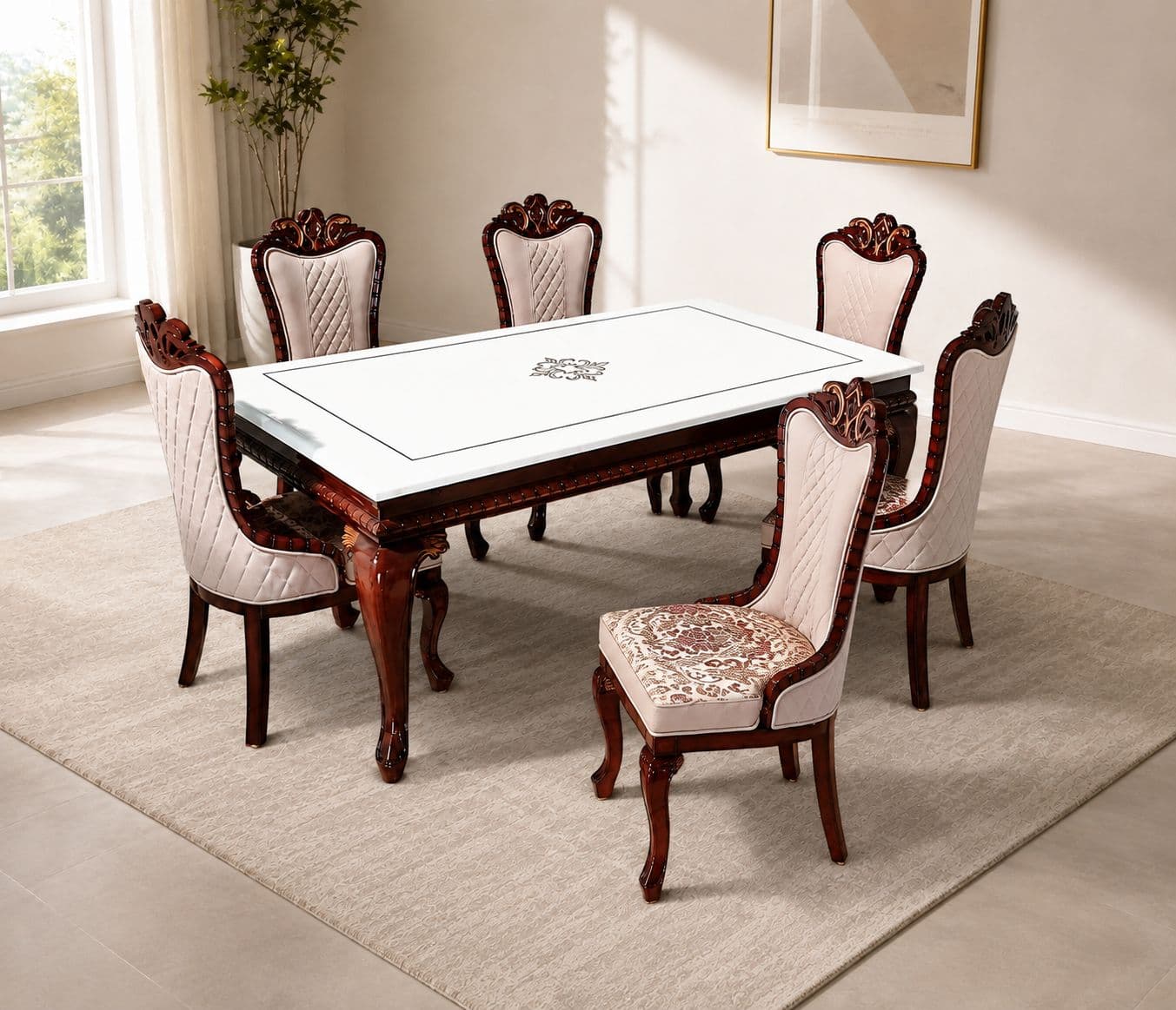 Image 3 for Trishul 1+6 Seater Dining Set (RCH TD)(OWD)(EC)