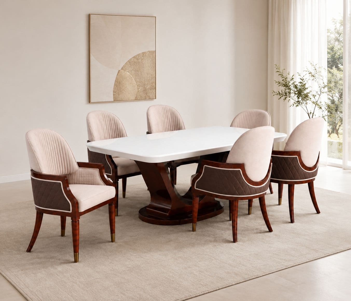 Image 1 for New U Like 1+6 Seater Dining Set ( RCH TD)(OWD)