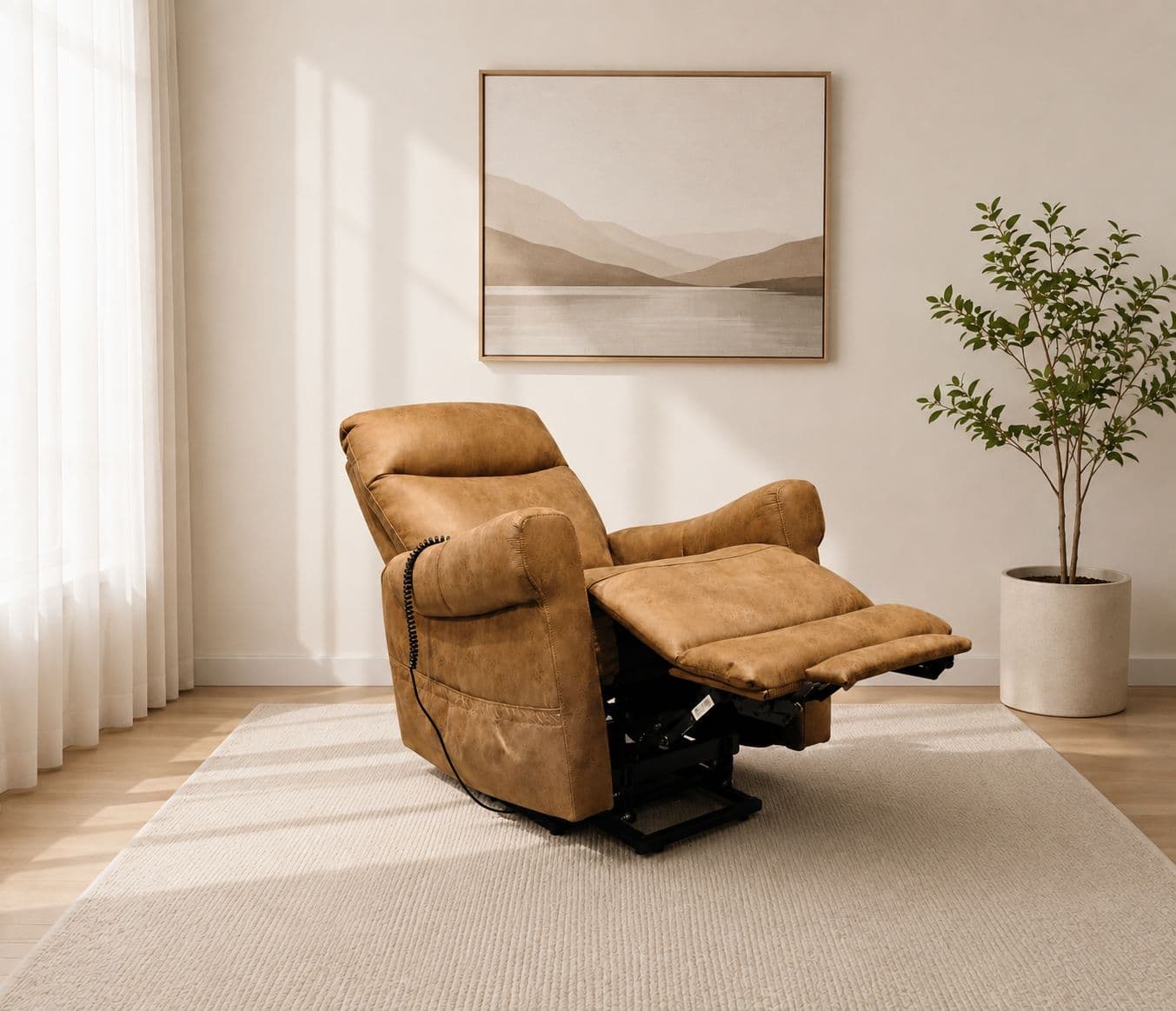 Image 1 for 70876 Manwah Single Seater Recliner & Lift chair Fabric (CP OTD)