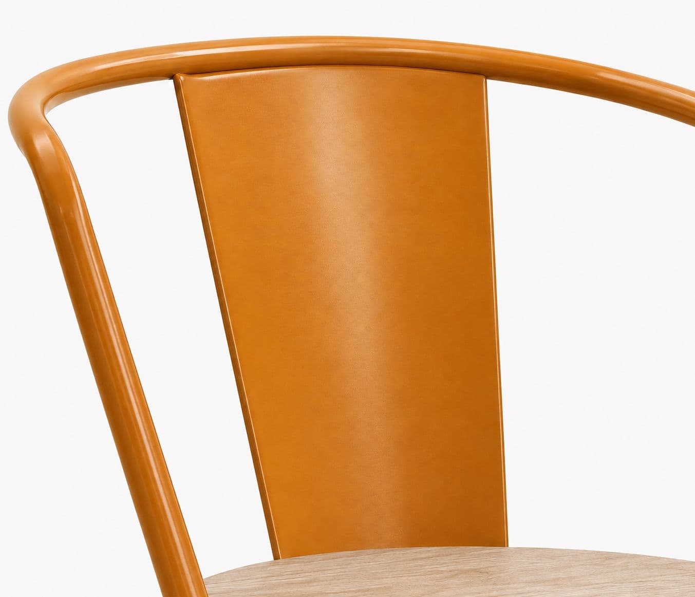 Image 4 for Metal Chair with Wooden Handle Cafe Chair (PM)