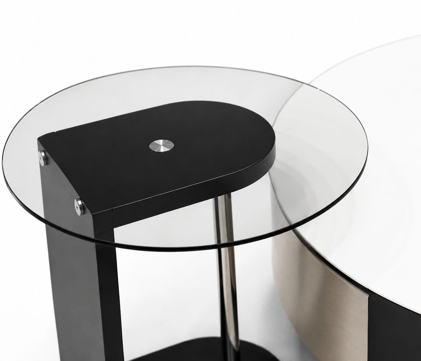 Image 7 for CT D2063 With Storage With Marble Top And Wood Combination And Glass Top And Corner Table (HYD)