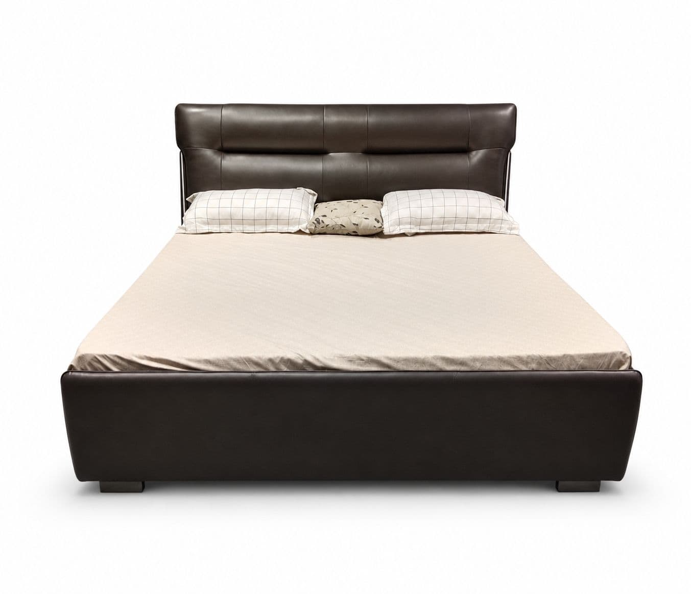 Image 9 for ZK013 King Size Bed Without Storage With Leather Upholestry And Pine Bed Frames