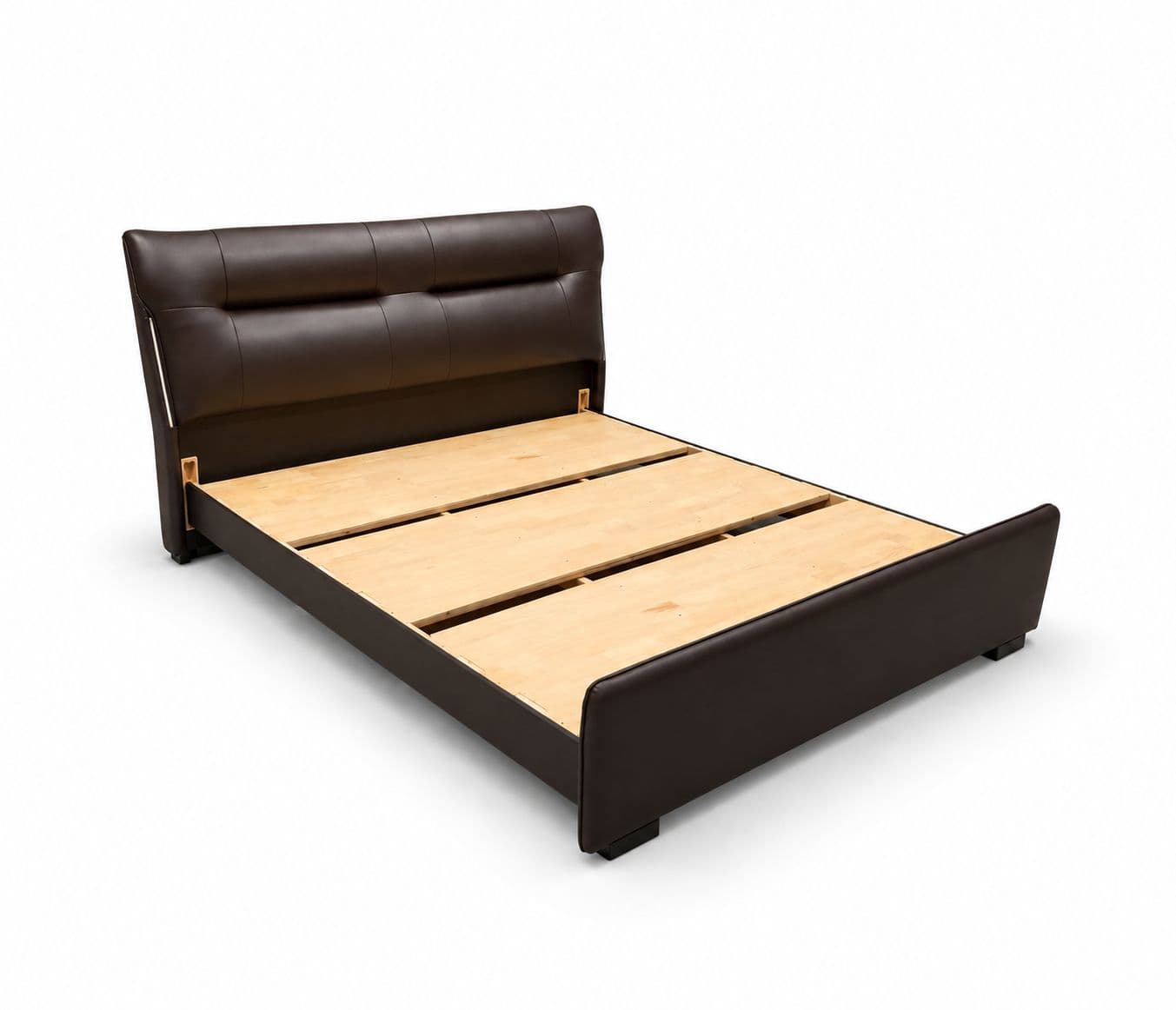 Image 6 for ZK013 King Size Bed Without Storage With Leather Upholestry And Pine Bed Frames