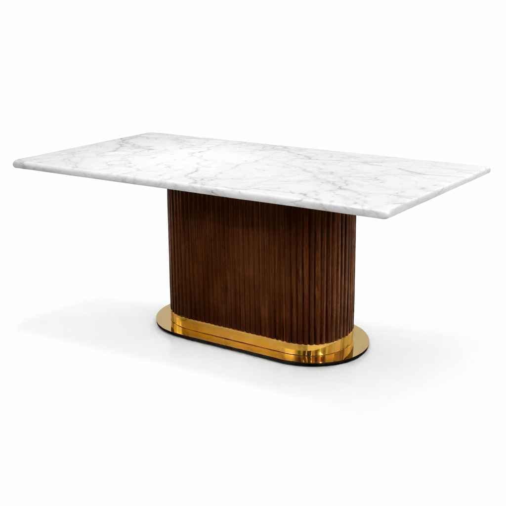 Image 7 for DT 37/DC ASH 412R 6 Seater Ash Wood Dining Table Set with Marble Top (HYD)(BS-WF)(BS-BWD)