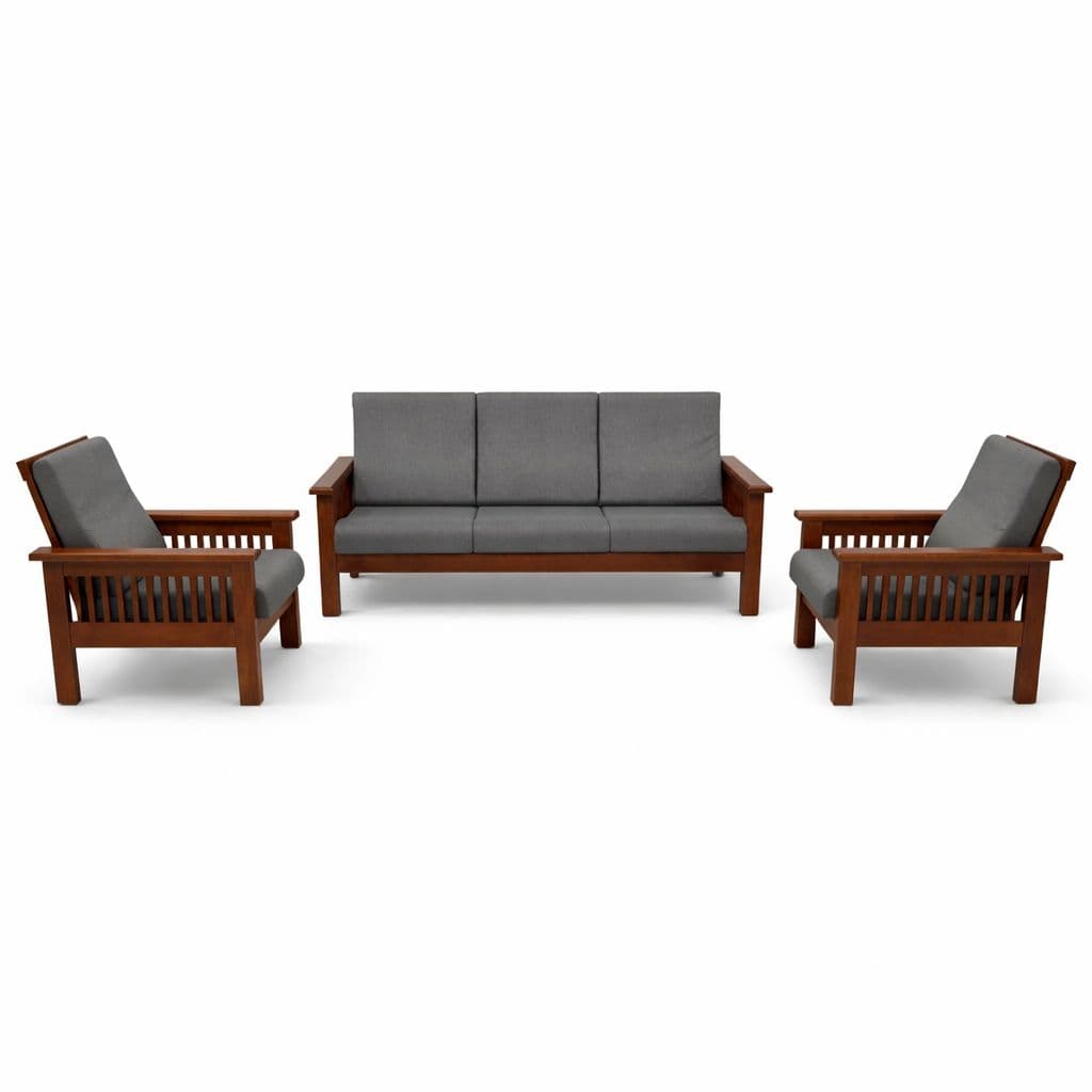 Image 2 for Monark Royal Sofa 3+1+1 Seater Molfino Fabric(Grey) (EC)(BWD)(HYD)(BTM)