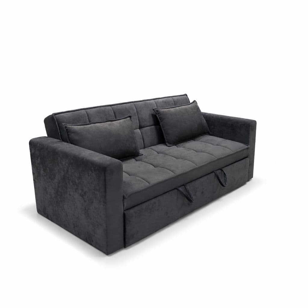 Image 6 for Anke Sofa Cum Bed 3 Seater Suede Fabric (BSK)(SKN)