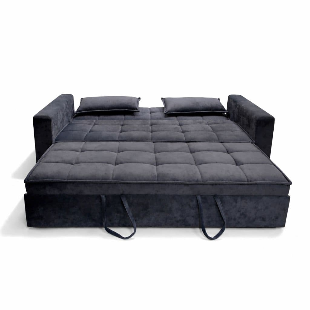 Image 7 for Anke Sofa Cum Bed 3 Seater Suede Fabric (BSK)(SKN)