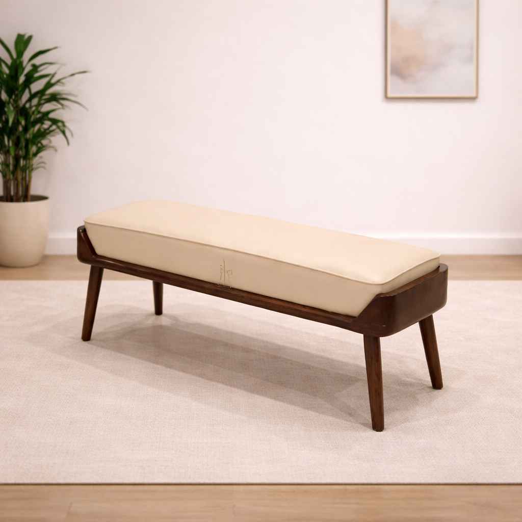 AXE Dining Bench with Premium Leatherette Upholstery