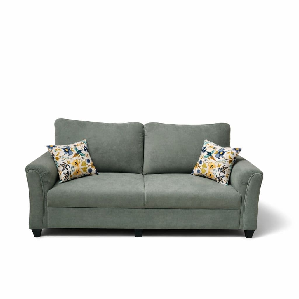 Image 6 for Aldo Royale Sofa 3+2 Seater Velvet Fabric (Grey)(BSk)