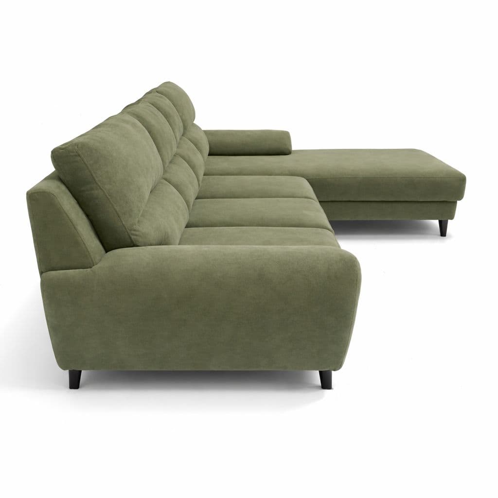 Image 11 for Verde Sofa 3+Lounger Micro Suede Fabric (BTM)(HYD)(EC)