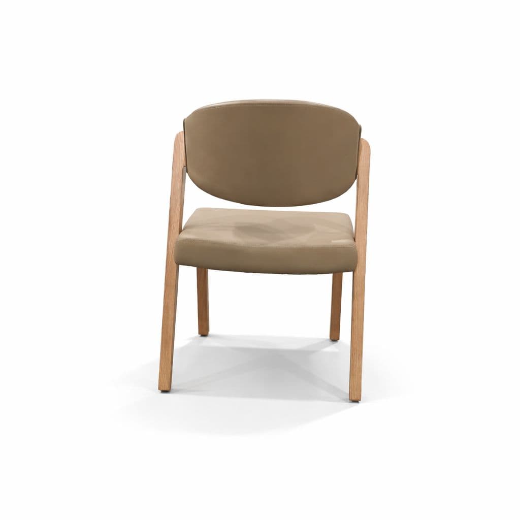 Image 8 for DT V/DC31/ PATA 1+6 Seater Chair Marble Top-Art Leather With Ash Wood PVD RMR (BS-CP)
