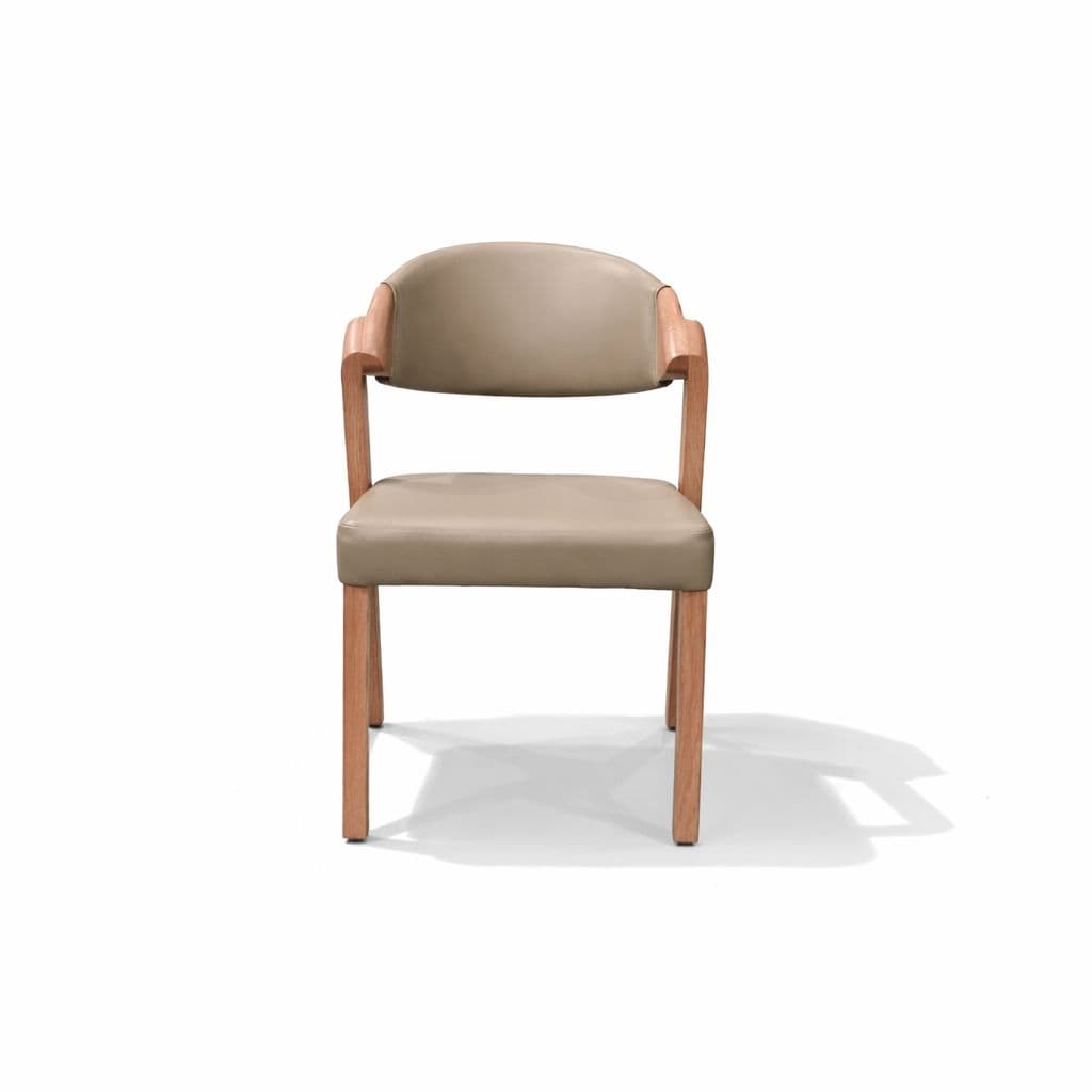 Image 7 for DT V/DC31/ PATA 1+6 Seater Chair Marble Top-Art Leather With Ash Wood PVD RMR (BS-CP)
