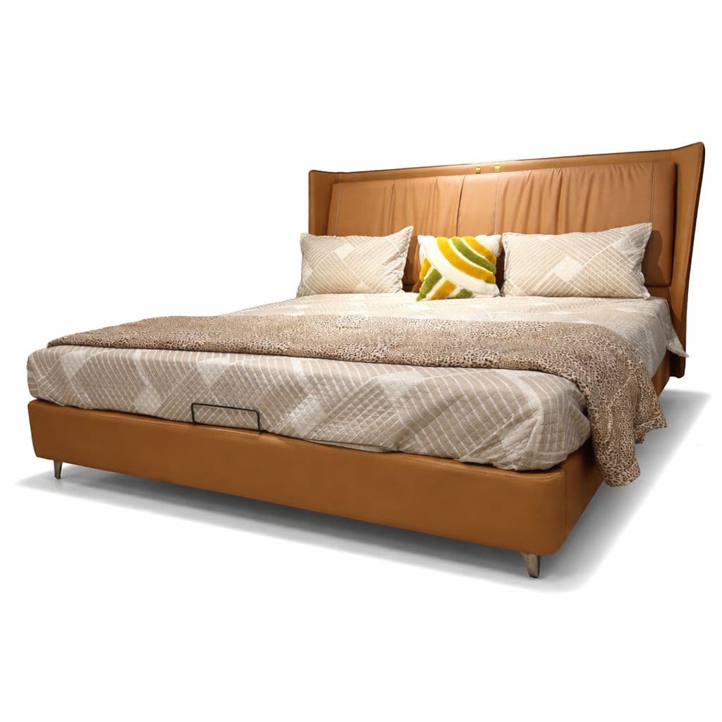 Image 6 for 1959 King Size Leather Bed Without Storage (WH)