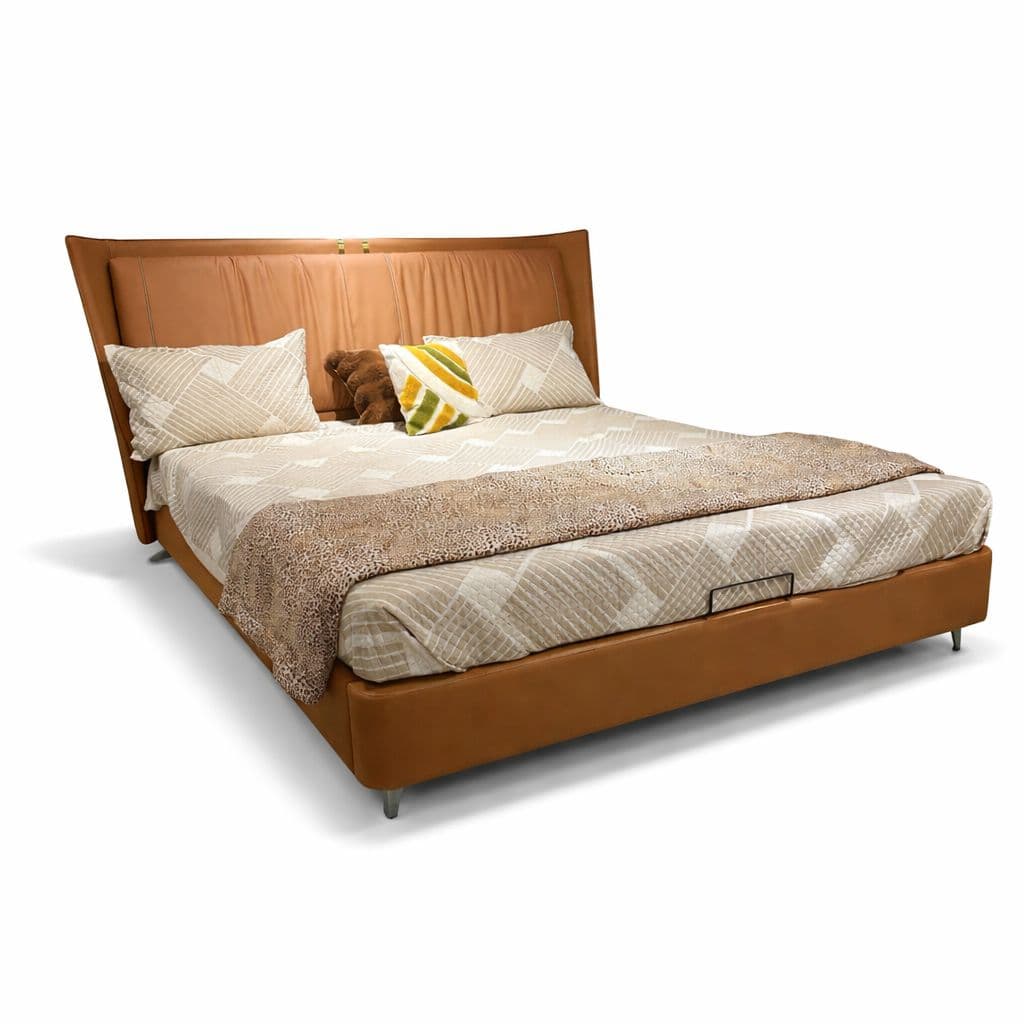 Image 4 for 1959 King Size Leather Bed Without Storage (WH)