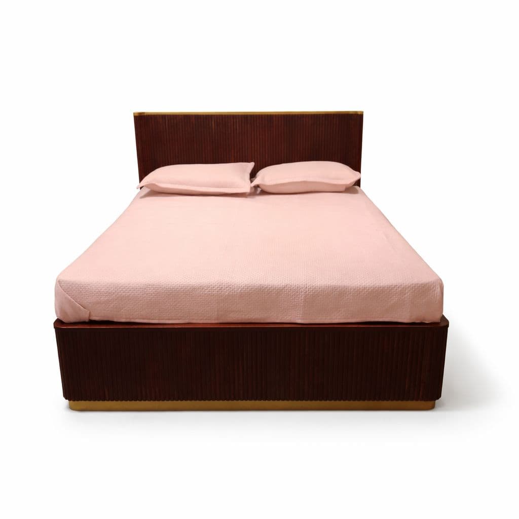 Image 7 for Fluted King Size Without Storage ( Acacia Wood, Brown)(WF)