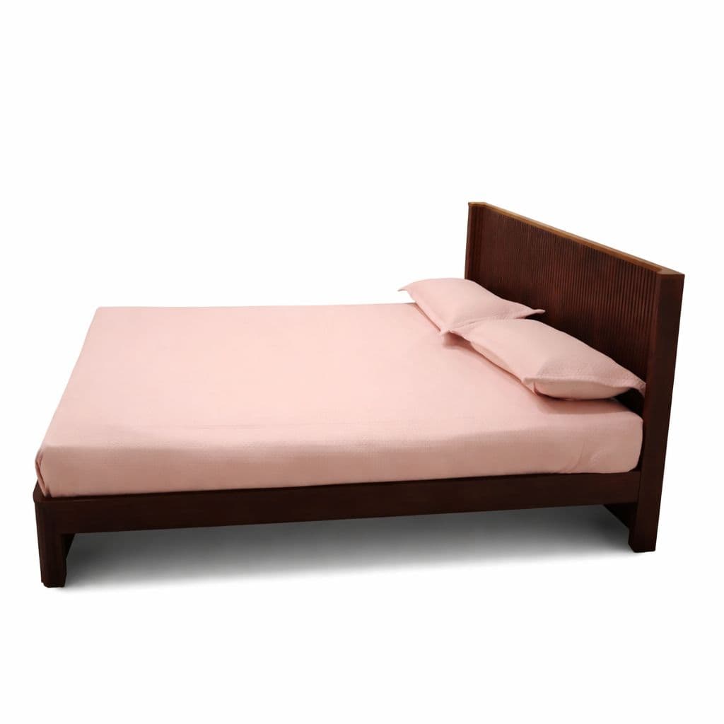 Image 8 for Fluted King Size Without Storage ( Acacia Wood, Brown)(WF)