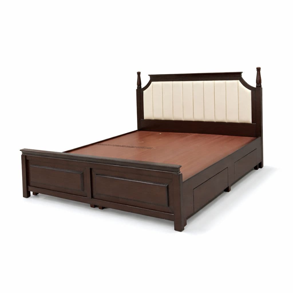 Image 6 for Pillar King Size With Storage and Drawer (Dark Brown)(SKN)(EC)(KORA)