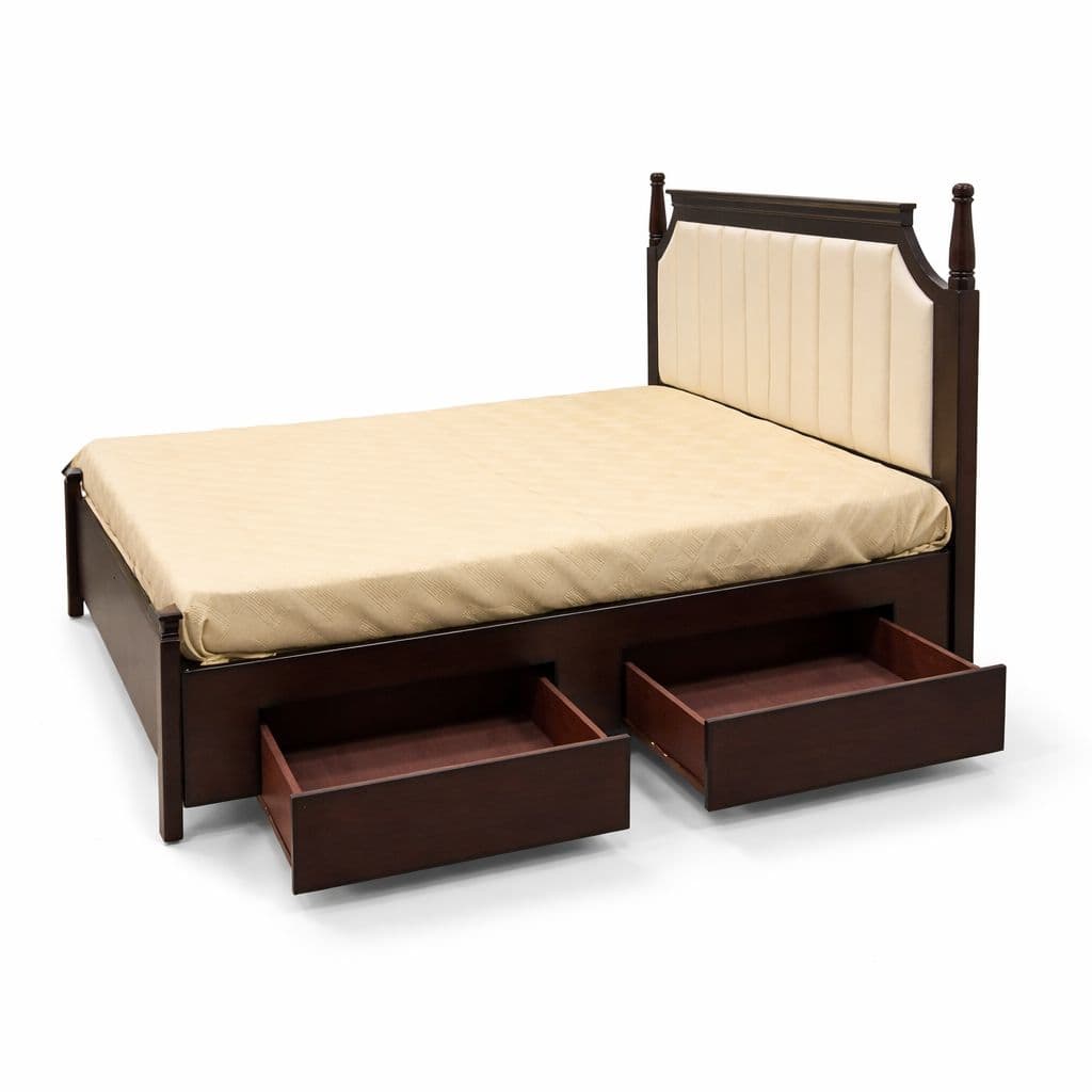 Image 8 for Pillar King Size With Storage and Drawer (Dark Brown)(SKN)(EC)(KORA)