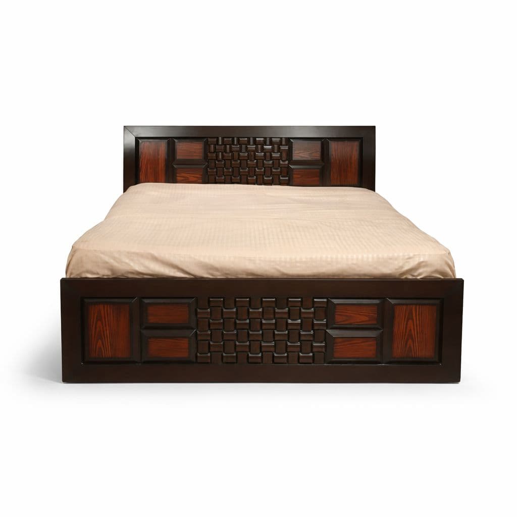 Image 3 for Malta Queen Sized Bed with Bed Box And Drawer Storage Solid Wood (EC OTD)