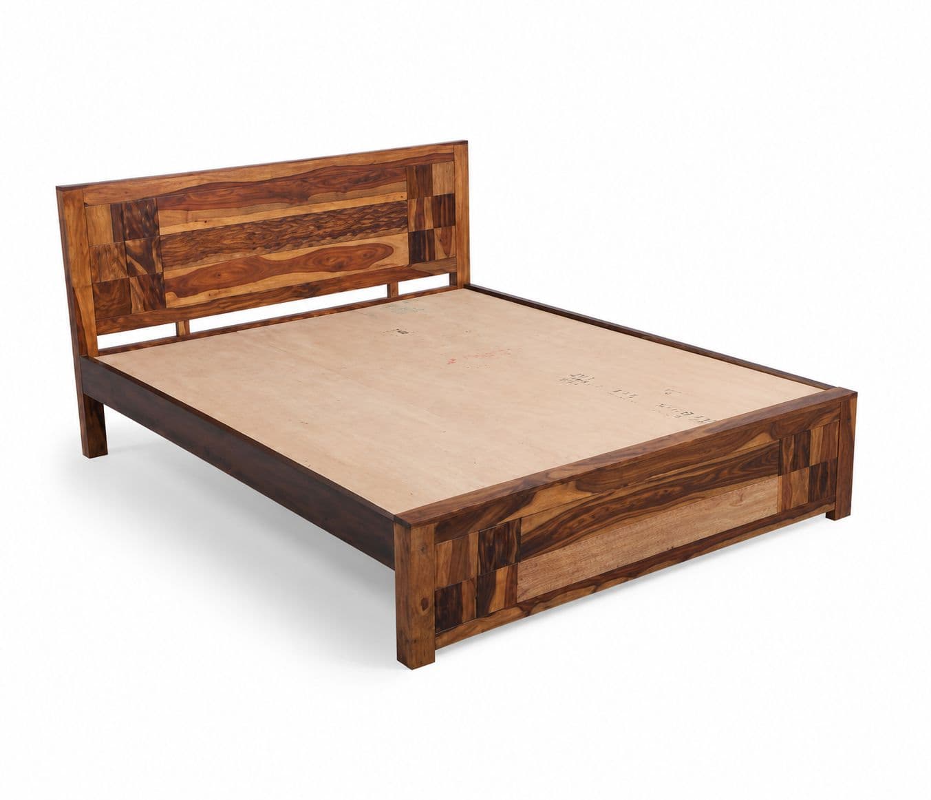 Image 2 for Four Square Cot Solid Sheesham Wood Without Storage (SCV_PKU)