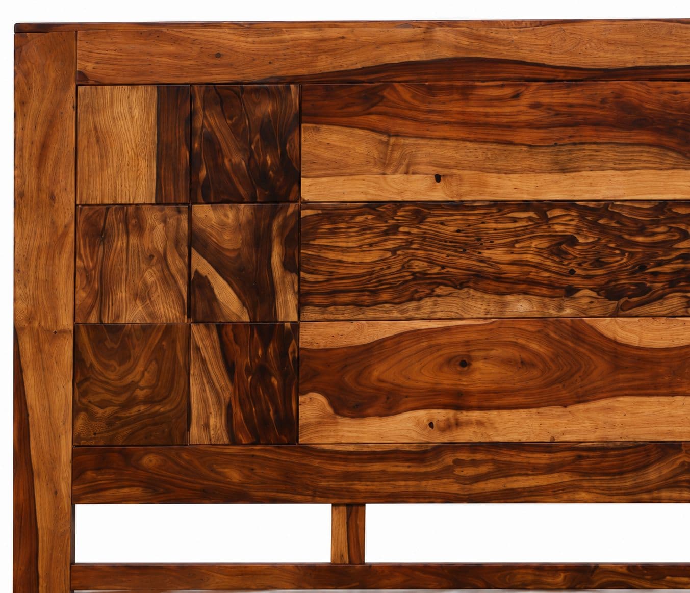 Image 4 for Four Square Cot Solid Sheesham Wood Without Storage (SCV_PKU)