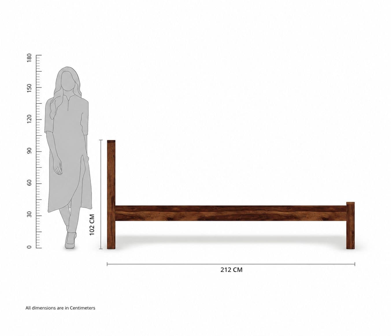 Image 6 for Barfi Design Cot Solid Sheesham Wood Without Storage (SCV_PKU)
