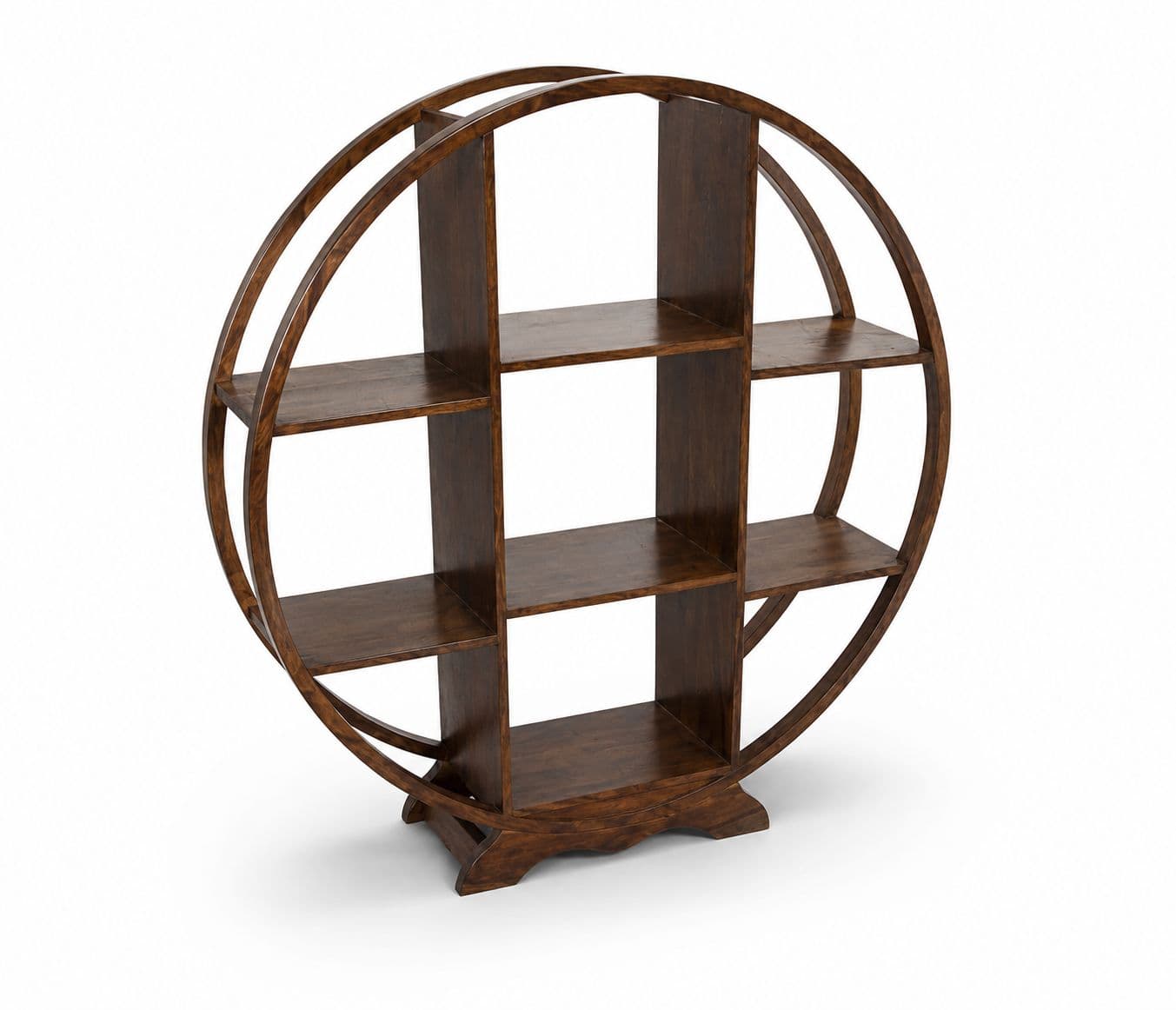 Image 2 for Round book shelf Solid Sheesham Wood (SCV_PKU)