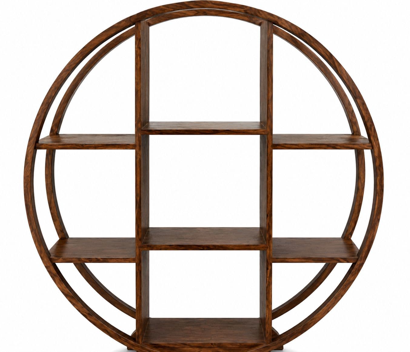 Image 4 for Round book shelf Solid Sheesham Wood (SCV_PKU)