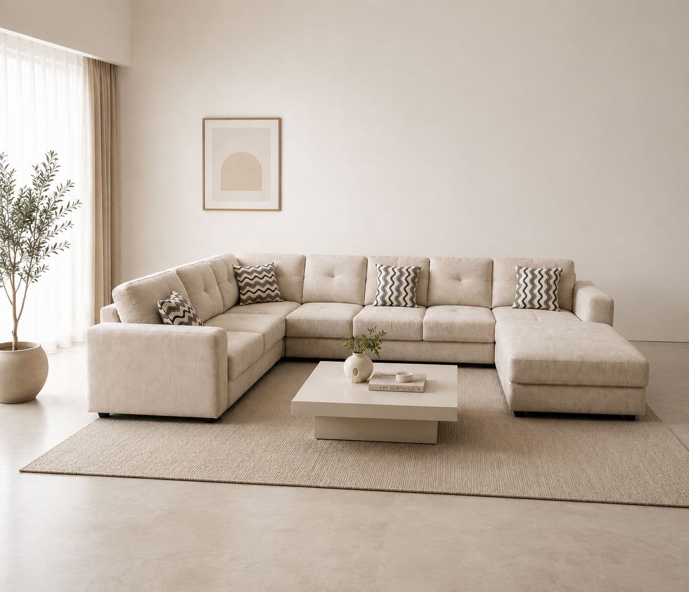 Image 1 for Impression Sofa 2+C+3+1+L Suede Fabric (HYD OTD)