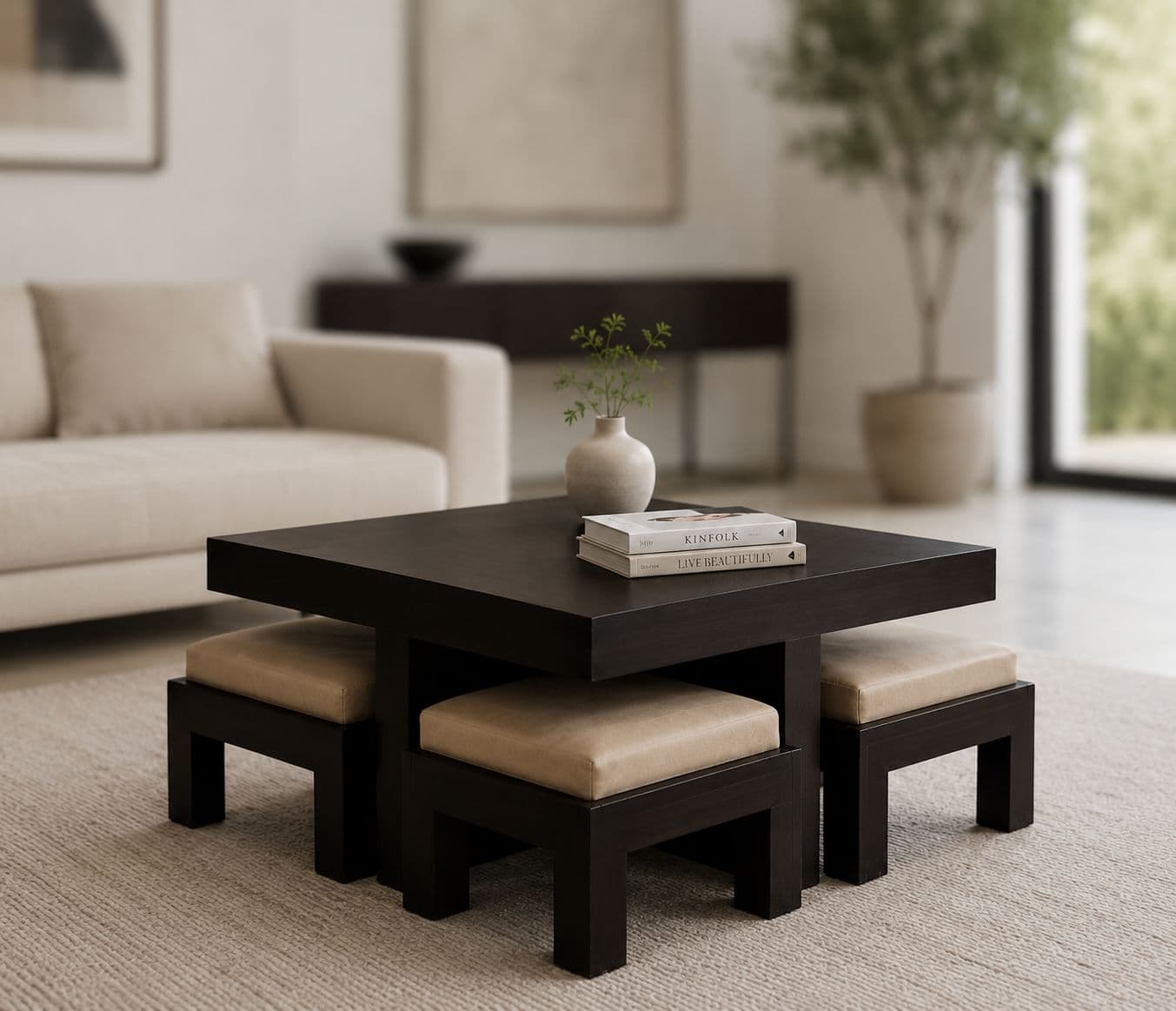 4 Stools Center Table (EC OTD)