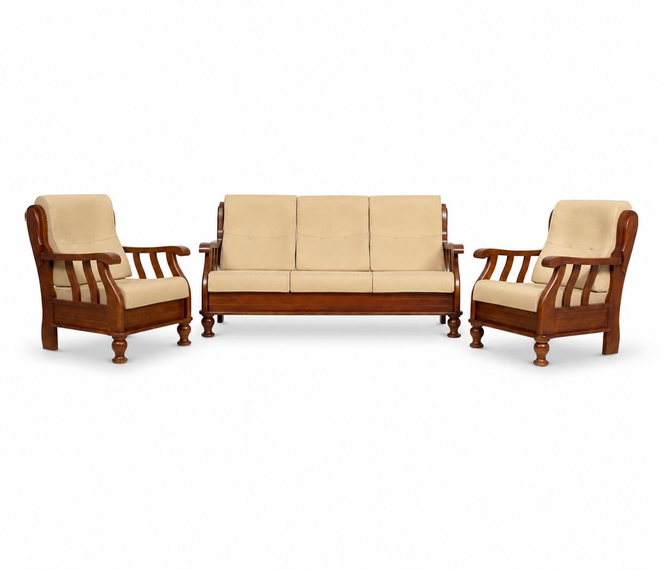 Image 2 for Royal Sofa Set 3+1+1 Seater Solid Rubber Wood(ZAM)