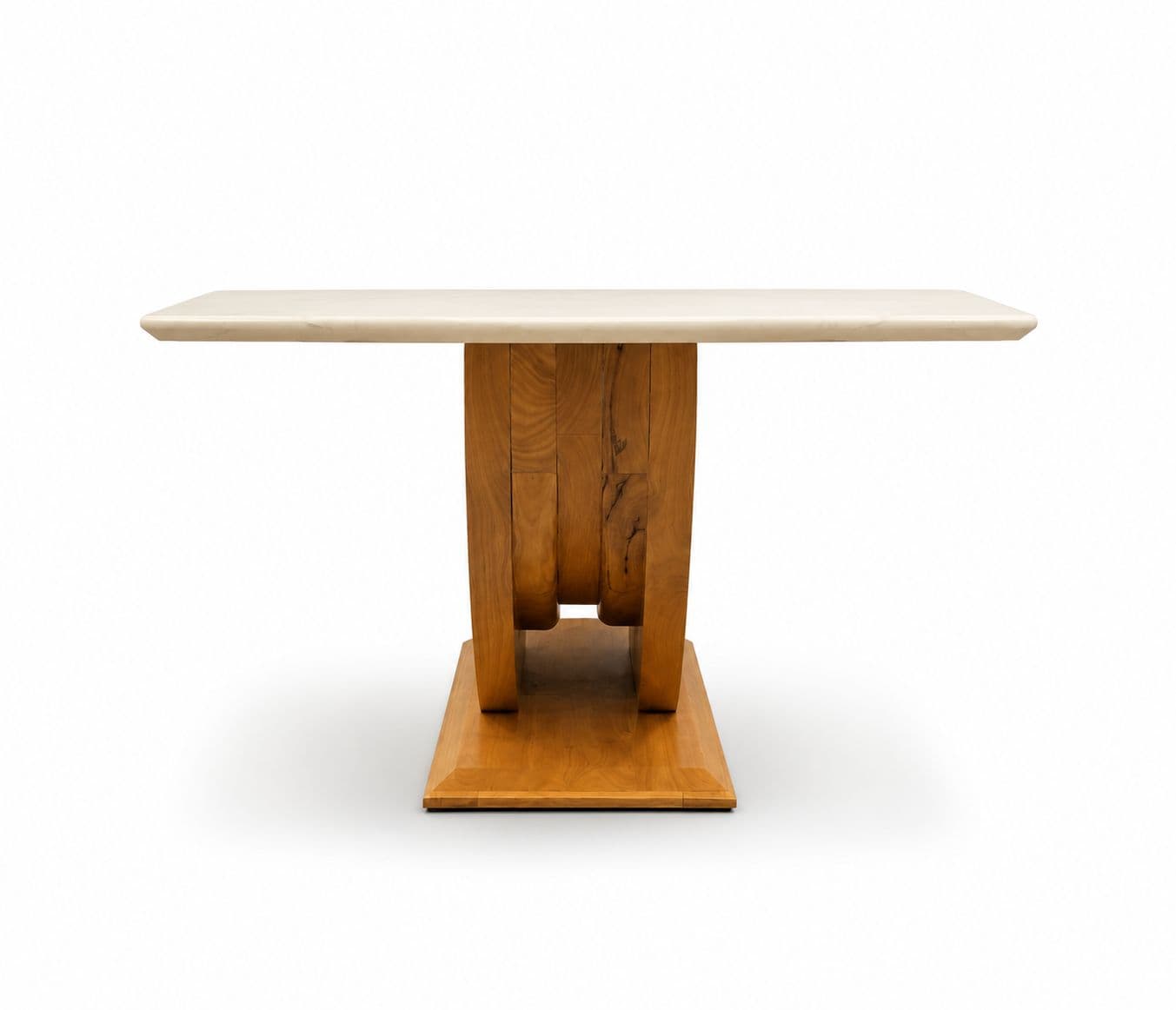 Image 16 for Sammy 6 Seater White Onyx Marble Dining Set with Premium Leatherette Upholstery (CP OTD)