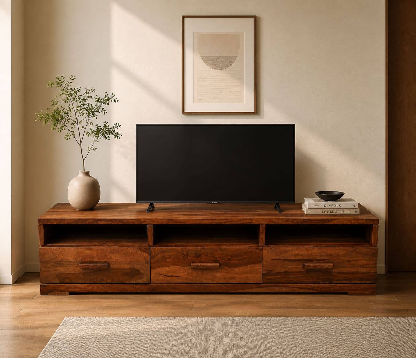 Image 3 for Aspen Tv Unit Sheesham Wood Size 69x16x16 (HYD OTD)