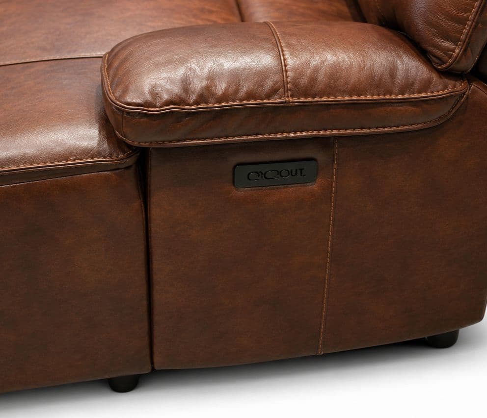 Image 8 for UX70048HM Laf PWR+Corner 1/4+ Armless PWR Recliner+ Armless Chair+RAF Push Back Chaise W/PHR+Staright Console +Armless Chair Body Touch Leather (CP)