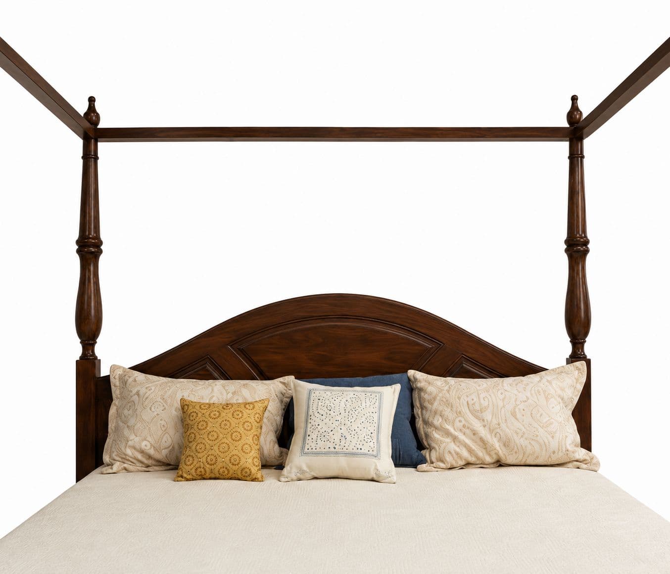 Image 4 for Poster Bed King Size Without Storage Mango Wood And MDF (WF)