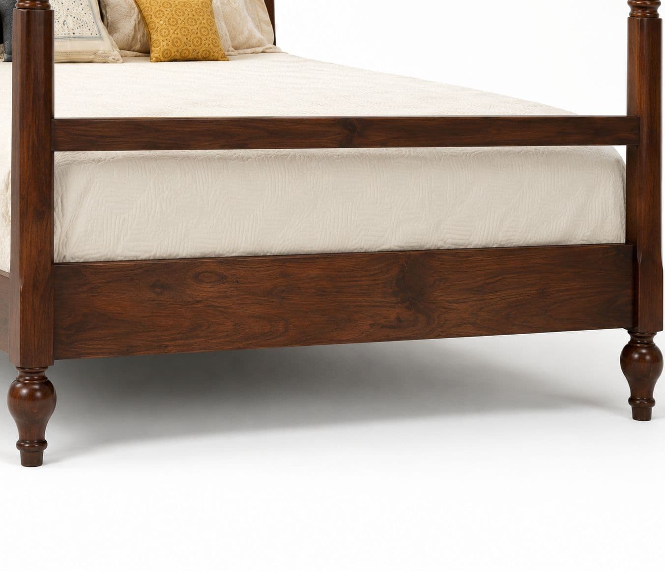 Image 6 for Poster Bed King Size Without Storage Mango Wood And MDF (WF)
