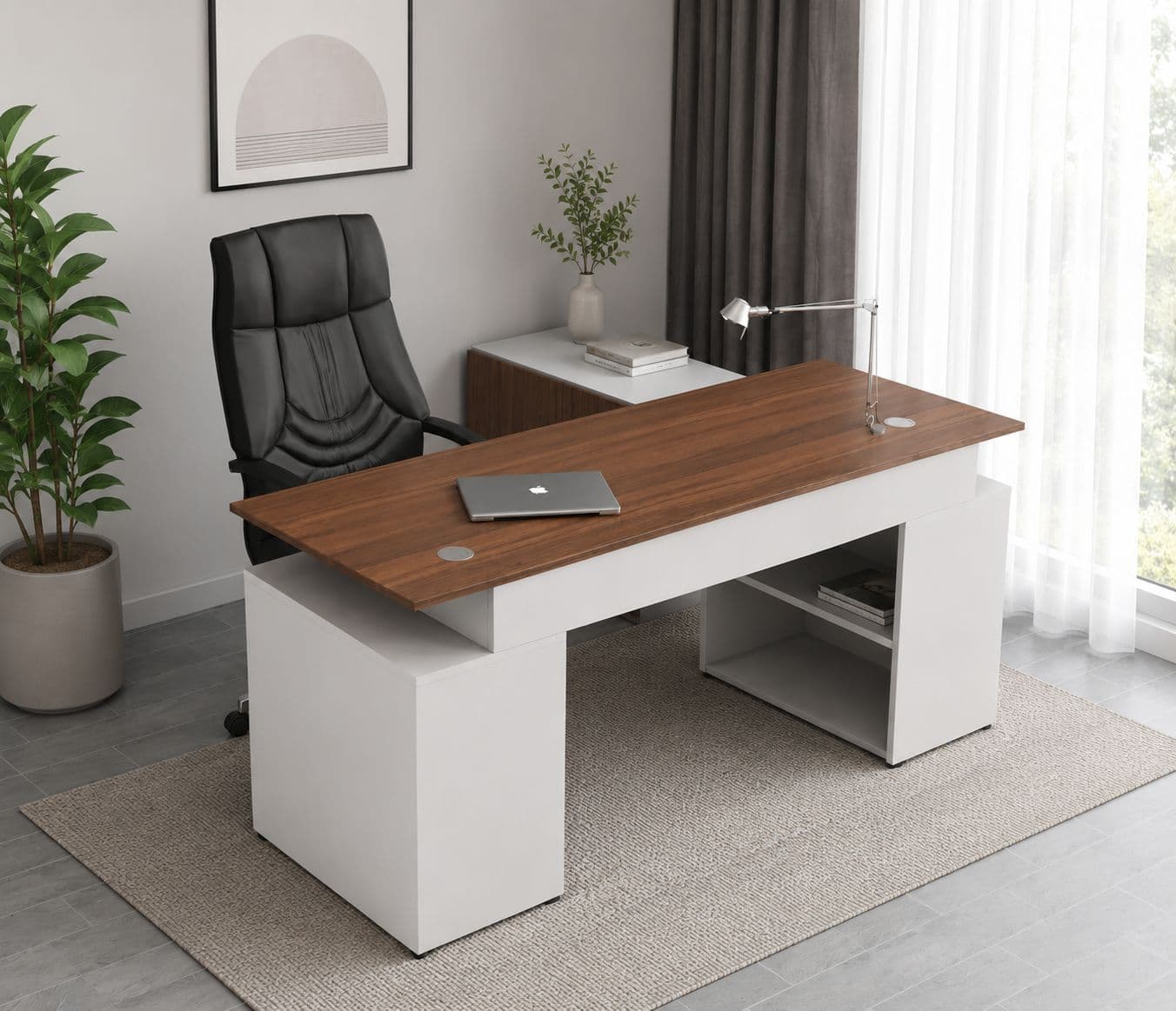 Image 2 for Siena L shape Modular Office Table with Storage