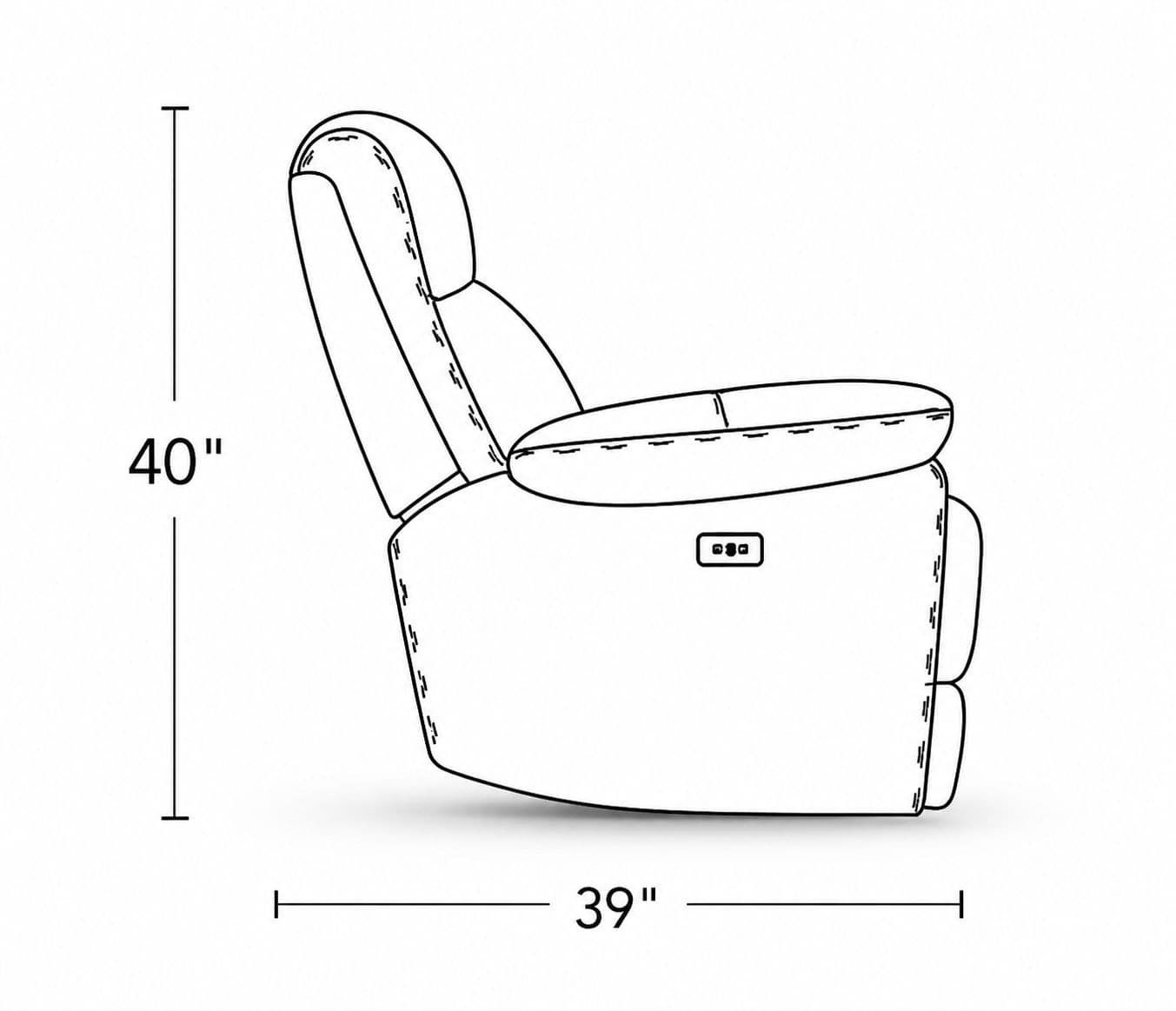 Image 8 for Manwah UK70938M Single Seater Swivel Glider Recliner Leather