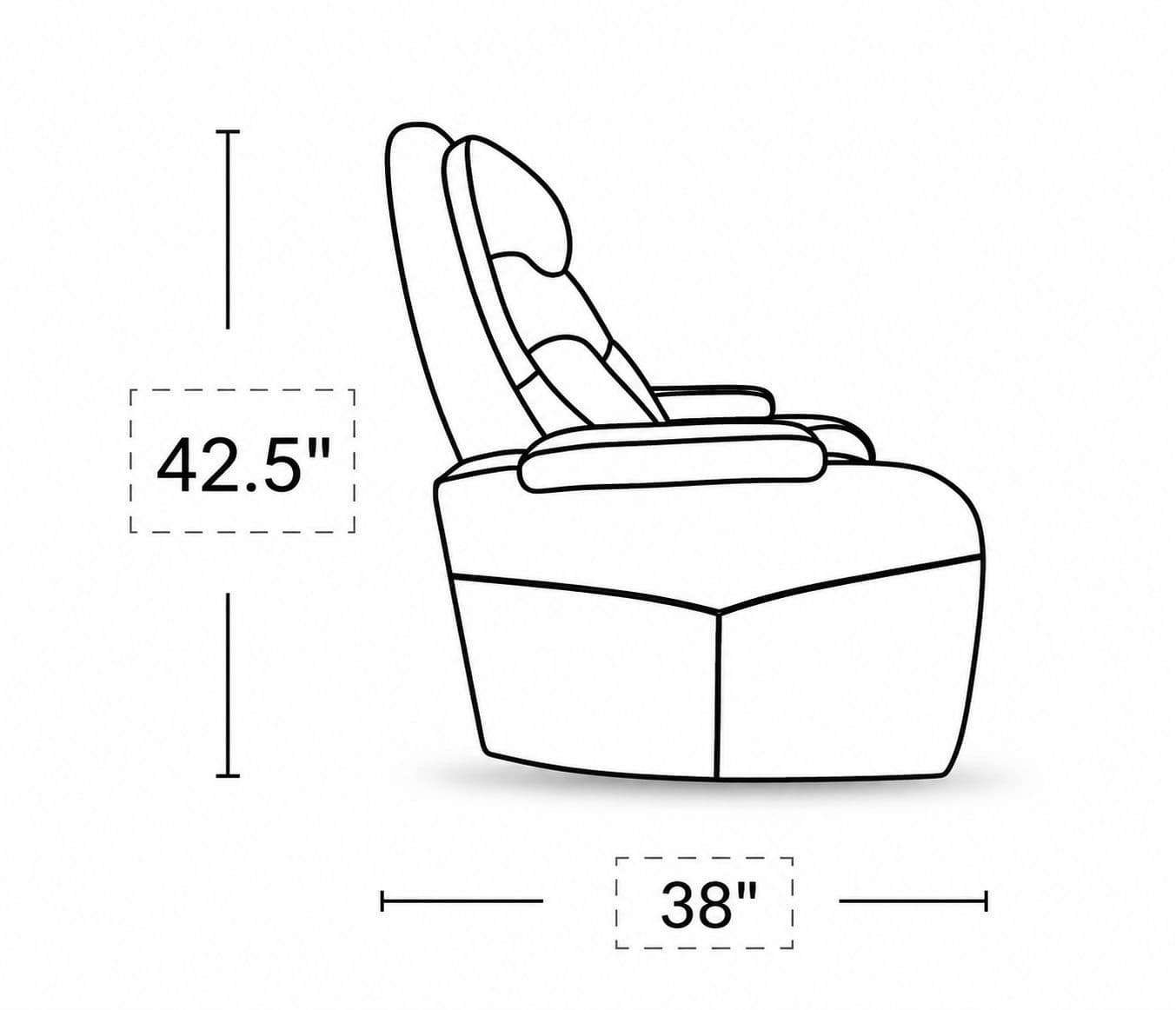 Image 9 for Manwah KX929M Single Seater Swivel Recliner Fabric