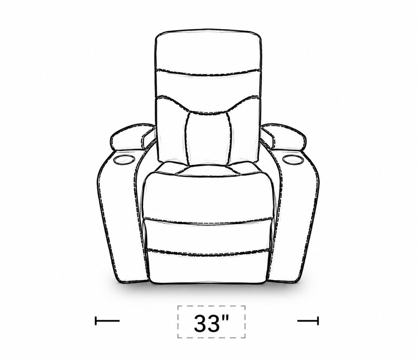Image 8 for Manwah KX929M Single Seater Swivel Recliner Fabric