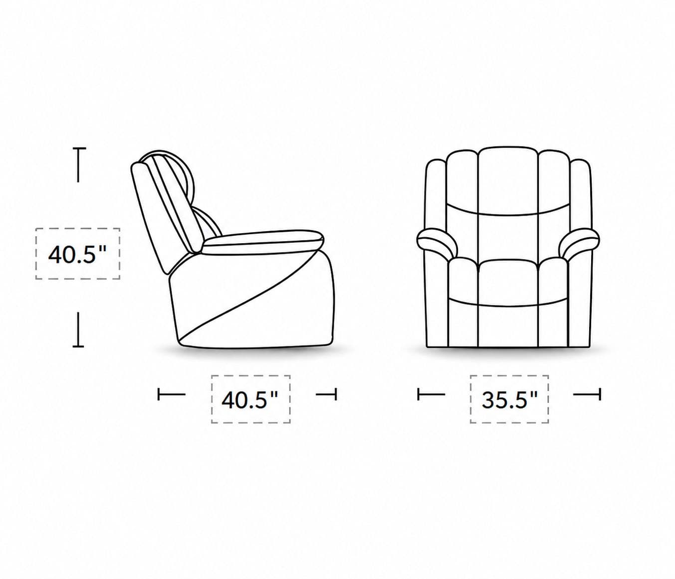 Image 7 for Manwah 70220M Single Seater Swivel Recliner Fabric (BWD)