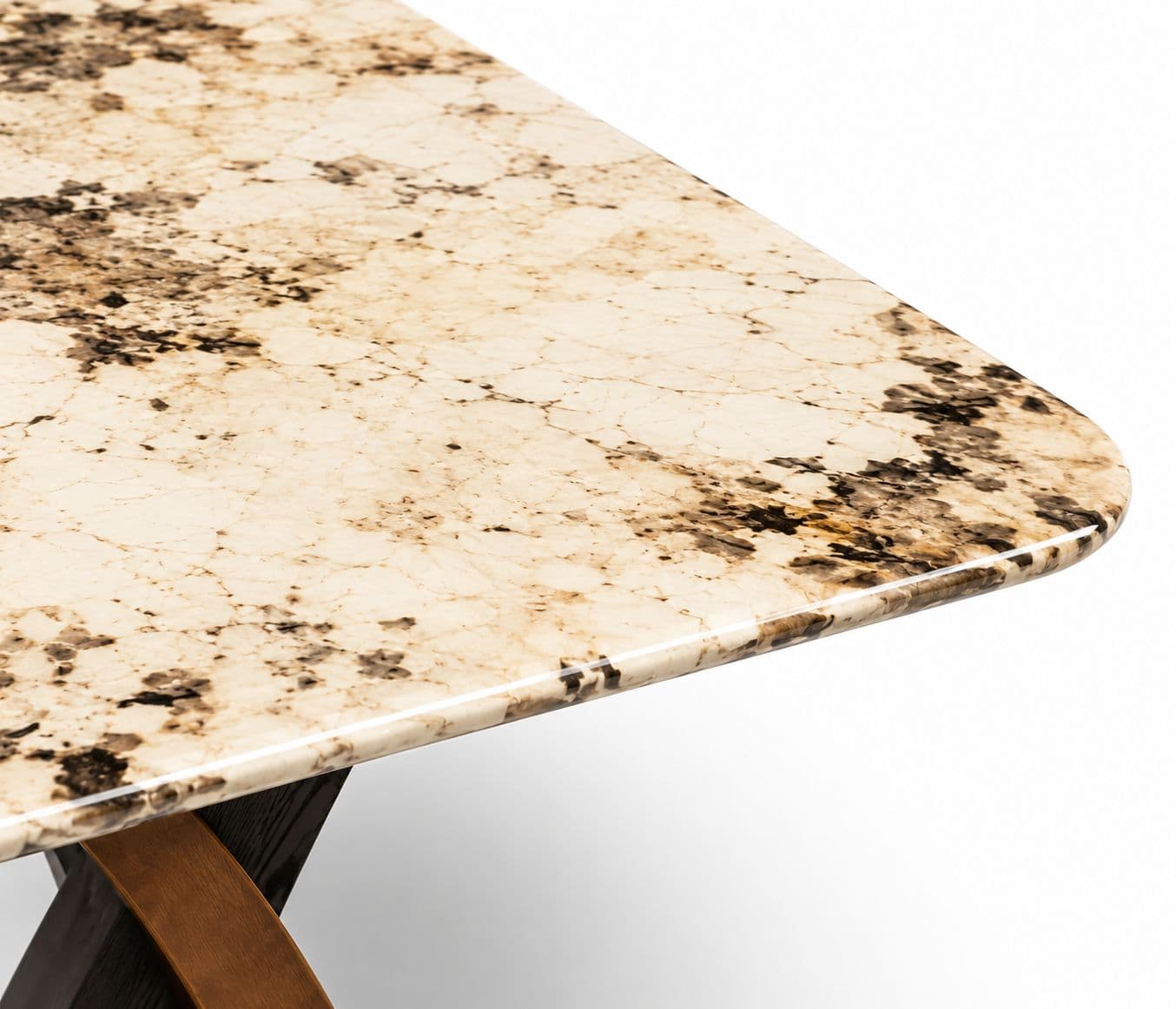 Image 14 for Dining Set 370/2450+DC2450 Rotable Chairs Marble Top Ash Wood With Metal Base (HYD)